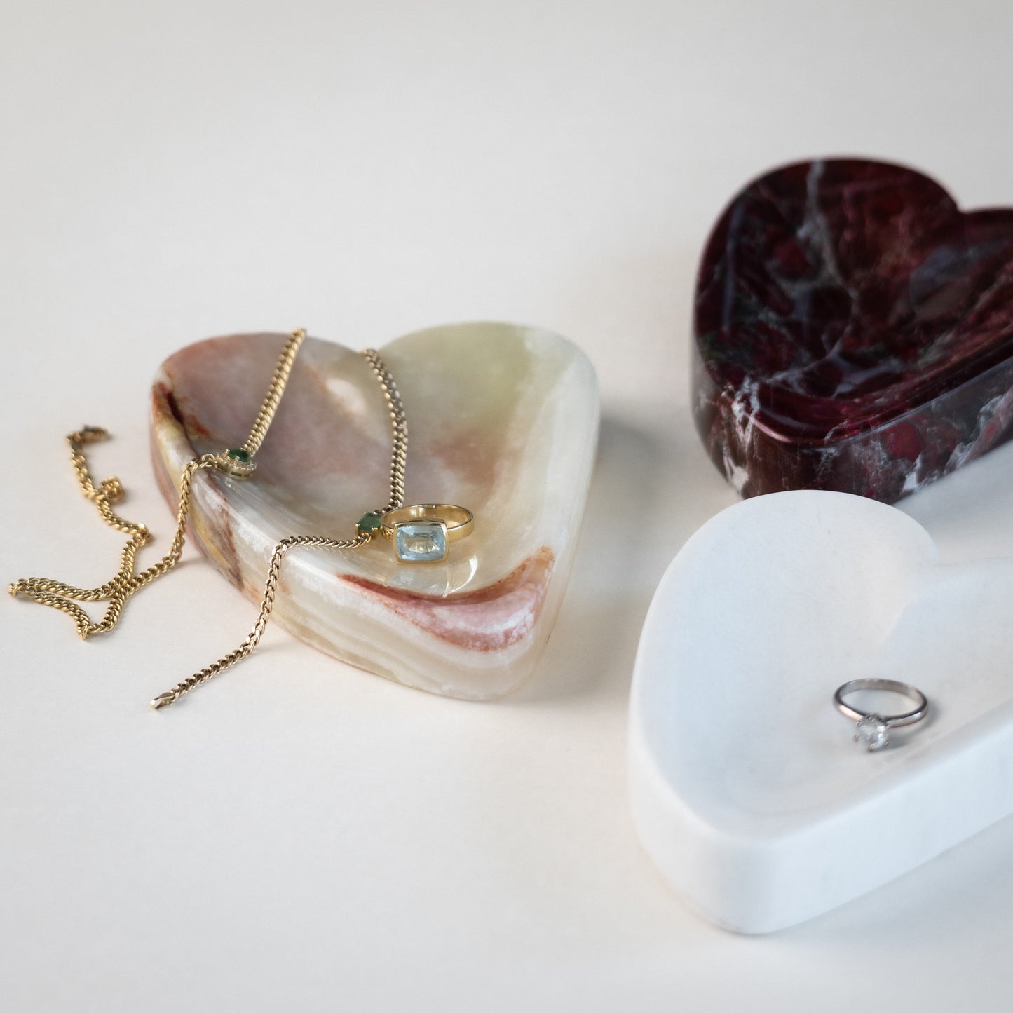 Heart-Shaped marble trinket dish